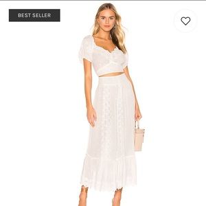 Free People Ella two piece set in white